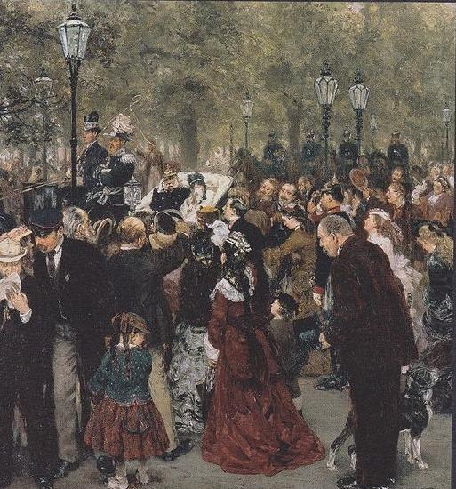 Adolph von Menzel Abreise Konig Wilhelms I oil painting picture